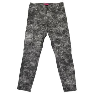Alice + Olivia Acid Wash Skinny Cargo Pants Size 8 Ankle Zip Grey